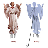 Complete 12pc Outdoor Nativity Set 51" Tall - Lifelike High Res, Sturdy 22 Gauge Flat Metal, Strong Windguard Bracing. Includes Baby Jesus, Joseph, Mary, Shepherds, Wisemen, Animals THREE KINGS GIFTS THE ORIGINAL GIFTS OF CHRISTMAS