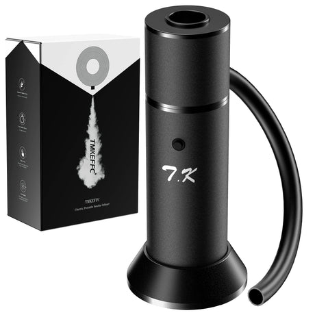 TMKEFFC Smoking Gun Portable Smoker Infuser, Handheld Cocktail Smoke Food Smoker for Meat, Sous Vide, Drinks, Cheese, Cup Cover and Wood Chips Included, Black TMKEFFC