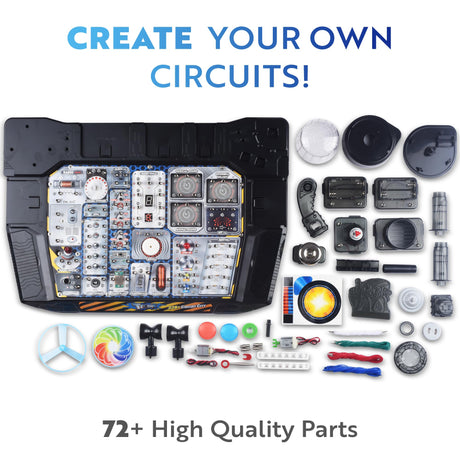 Playz Advanced Electrical Circuit Board Engineering Kit for Kids with 328+ STEM Projects on Electricity, Voltage, Currents, Resistance, & Magnetic Science | Gift for Children Age 8-13+ Playz