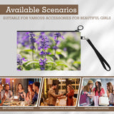 2 Pack Sublimation blanks cosmetic bag,Travel Pouch,makeup bags with Wristband,Heat press for DIY,Zipper closure Toiletry bag,Linen fabric,double side printing,9.45”x6.3” Zeloyaut