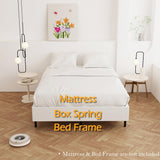 Maenizi 9 Inch Full Size Box Spring, Heavy Duty Metal Box Spring Bed Base with Fabric Cover, Mattress Foundation, Easy Assembly, Noise Free, Black Maenizi