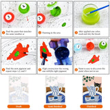 6 Pack Paint by Numbers Kit for Adults Beginner, Cat Adult Paint by Number Kits on Canvas Without Frame, Funny DIY Acrylic Black Cat Oil Painting by Numbers for Home Decor Gift 10” W x 14”L Fountor