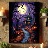 Arttoplus Halloween Paint by Numbers Kit for Adults Beginner-Castle Adult Paint by Number Kits on Canvas, DIY Acrylic Oil Painting by Numbers for Adults for Gift Home Wall Decor(16x20inch) Arttoplus
