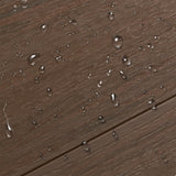 6 Ft×6 Ft Garden Privacy Fence, Outdoor Wood Plastic Composite Fence Panel, Waterproof Screen No Dig Adjustable Weatherproof, Complete Kit Without Post, Brown treslam