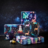 Vnaaem Christmas Wrapping paper for Boys Girls Kids - Rainbow Xmas Gift Wrap with Snowflakes Tree Snowman Reindeer Design for Christmas Holiday - 20 X 28Inches Per Sheet(8 Pack) Vnaaem