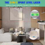 Laser Level, 2-in-1 Laser Level with 100Ft Point & 30Ft Line for Picture Hanging cabinets Tile Walls, Magnetic Laser Level Line Tool for Construction, Laser Level with home renovation Deccasa