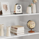 HBlife 6 Pack Closet Organizers and Storage, Clear Shelf Dividers, Vertical Purse Organizer for Closet Perfect for Sweater, Shirts, Handbags in Bedroom and Kitchen, Acrylic Bookshelf for Organization HBlife