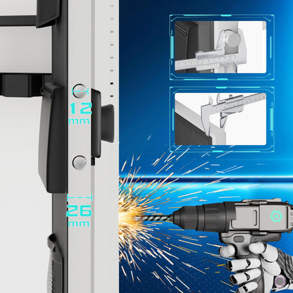 Superday 4-6 Wall Guns Safes with Electronic Fingerprint lock, Quick Access Locking Gun Cabinets for Rifles and Shotguns, White Unassembled Gun Safe for Rifles and Pistols with 3 Removable Shelves