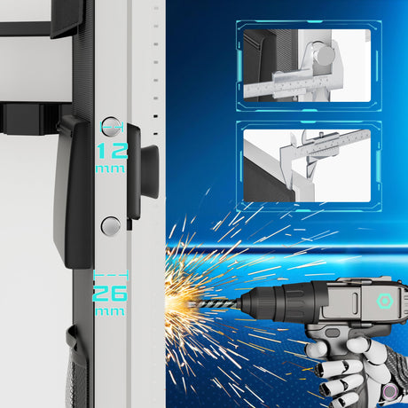 Pataku 4-6 in Wall Guns Safes with Fingerprint Lock, White Quick Access Locking Gun Cabinet for Rifles and Shotguns, Unassembled Gun Safe for Rifles and Pistols with 2 Adjustable Shelves Pataku