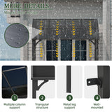 Vongrasig 10’ x 8’ Gazebo for Patio, Large Wall-Mounted Pergola Gazebo on Clearance, Outdoor Lean to Awnings for Backyard, Deck, Patio Vongrasig