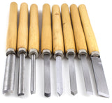 Bastex Professional Quality Wood Turning Chisel 8 pcs Set Included Lathes: 2 Skew 1 Spear Point 1 Parting 1 Round Nose & 3 Gouge Tools for Wood Working Professionals or Hobbyist. Starter Pack Kit Bastex