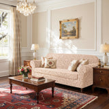 SUBRTEX 2 Piece Couch Covers, Jacquard Damask 3 Seater Sofa Cover with Seat Cushion, Stretch Sofa Slipcovers Non Slip Furniture Protector for Dogs Pets (Large, Khaki) SUBRTEX