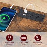 MAHANCRIS Floating TV Stand with Power Outlet, Wall-Mounted Entertainment Console Center with Storage, Floating TV Shelf for Under TV Storage, for Living Room, Bedroom, Rustic Brown TVHR101E01 MAHANCRIS