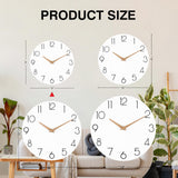 cicininc Wall Clock, White Wooden Silent Non-Ticking, Decorative Battery Operated Wall Clocks for Bedroom, Kitchen, Home, Living Room, Office, School, Hotel (8 Inch) cicininc