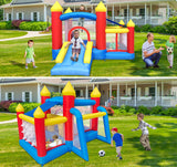 Baralir Inflatable Bounce House for Kids 3-6, Toddler Jumper with Slide and Ball Pit Water Pool(with Sun Cover), Perfect for Outdoor Indoor Kids Party - Blower Included Baralir