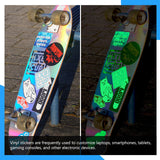 TECKWRAP Printable Vinyl Sticker Paper for Inkjet Printer, Glow in The Dark Vinyl Inkjet Printable Sticker Paper, 8.26" x 11.69" A4 Size for Scrap-Booking, Craft Cutters, Home Decor, 14 Sheets/Pack TECKWRAP