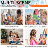 WEMEON Framed Paint by Number Kit for Adults-Easy Paint by Numbers Kit for Adults Beginner, Simple Paint by Numbers Flower for Gift Home Wall Decor (10x10Inch) WEMEON