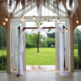 THORISE 8.9FT Wooden Wedding Arch, Wood Arch for Wedding Ceremony Gorgeous Wedding Arbor Wedding Backdrop Stand for Garden Wedding Parties THORISE