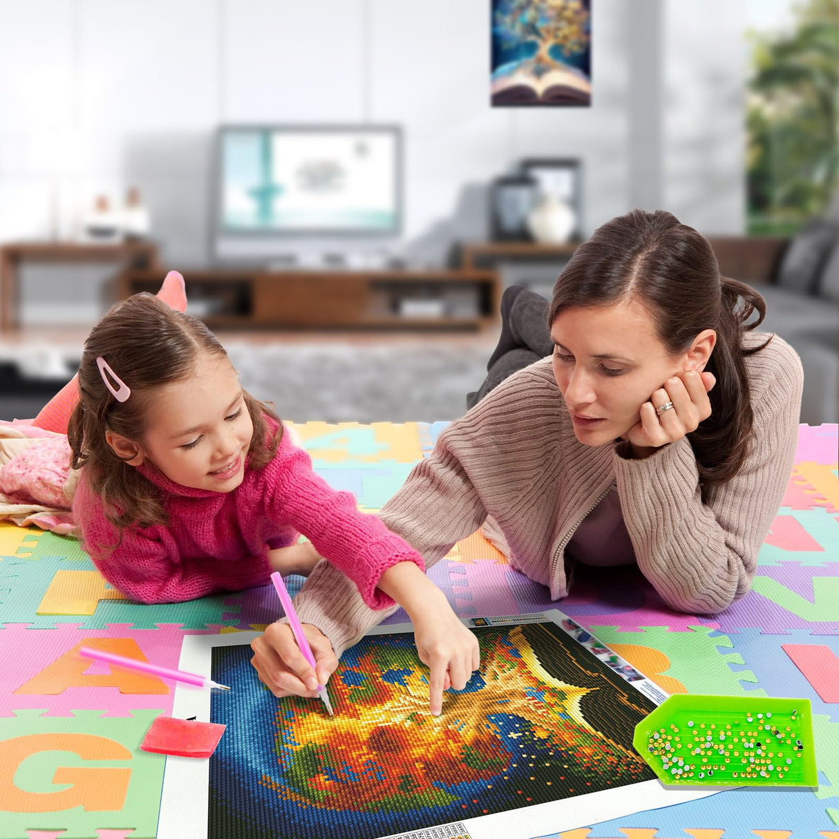 YOYA 2 Pack Tree of Life Diamond Art Painting Kits, 5D Tree of Life Diamond Painting Kits, Full Drill Diamond Dots Paintings for Home Wall Decor 12 x 16 Inch YOYA