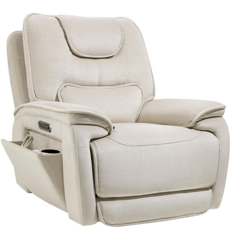 EONIX Triple Motor Lay Flat Zero Gravity Power Recliner Chair with Heat and Massage, Independent Adjustable Backrest Footrest Headrest, 400lbs Heavy Duty Medium Size, Stylish Chenille, Cream White EONIX
