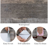 VaryPaper 32''x118'' Large Size Distressed Wood Peel and Stick Wallpaper Shiplap Wood Grain Contact Paper for Countertops Waterproof Self Adhesive Wood Panel Wallpaper for Bedroom Bathroom Accent Wall VaryPaper