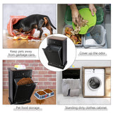 TOLEAD Tilt Out Trash Cabinet,Antique-Style Beadboard Kitchen Island with Solid Wood Tabletop & Drawer, Pet Proof Trash Can, Wood Laundry Cabinet (Single Black) TOLEAD