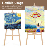 Falling in Art Easel Stand for Painting, Adjustable Wooden Easels for Painting Canvas Up to 42", Folding Art Easel for Drawing, Wedding Sign and Poster, Suitable for Kids and Adults Falling in Art