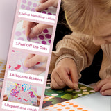 Klever Kits Dot Art Kit for Kids, No Mess Sticker for Toddlers 3-7, Craft Kits, DIY Creative Activity, Travel Toy, Birthday Presents for Boys Girls (Unicorns & Princess) Klever Kits