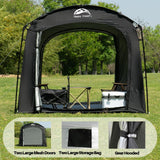 Happy Travel Bike Storage Tent, Outdoor 8×7×6.3ft Large 2-in-1 Portable Shed More 30% Top Space W/Double Doors with Mesh, Outside Lawn Mower Shelter and Bicycle Cover for Patio Furniture, Garden Tools HAPPY TRAVEL