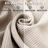 AMCLOBA 10 Piece Patio Furniture Set-High Back Outdoor Furniture Set Sectional Sofa with Wicker Swivel Patio Chairs,Comfy Cushions Ottomans for Porch Balcony Patio Deck Grey/Beige AMCLOBA