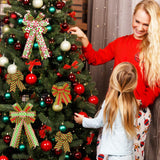 Whaline Christmas Ribbons 36 Yards Dot Stripe Candy Wired Edge Ribbon Red Green Fabric Craft Ribbon for Xmas Wreath Bow Making DIY Crafts Wrapping Supplies, 6 Rolls Whaline