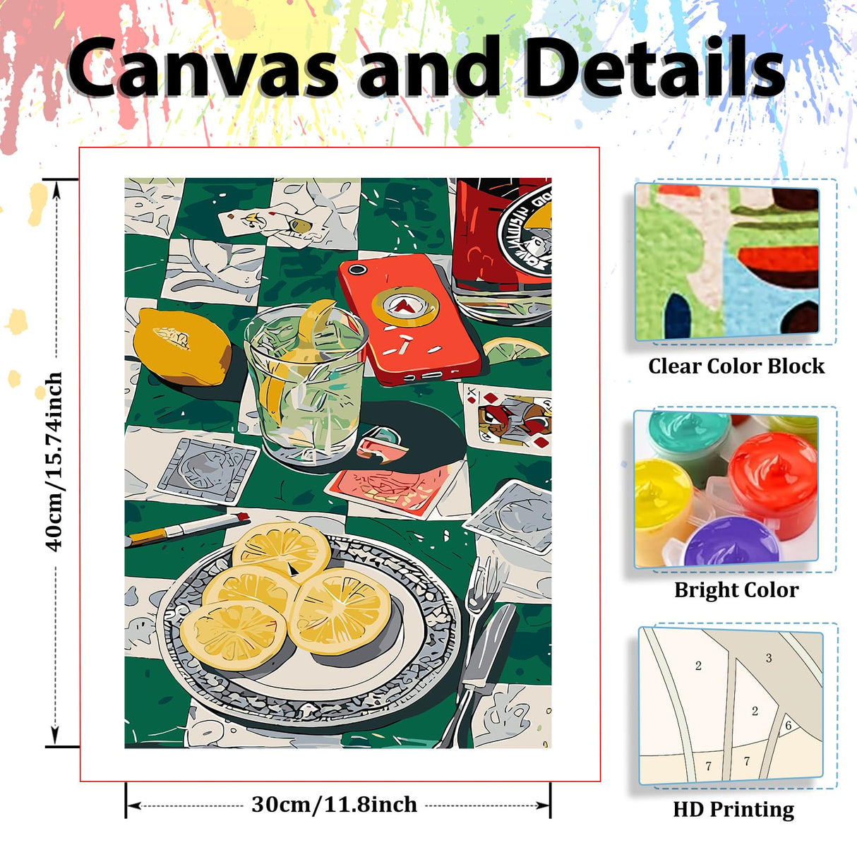 2 Pack Paint by Number Adults, Poker Paint by Numbers Kit for Adults Beginners, DIY Crafts Acrylic Painting by Number Kits Couple for Gifts Home Decor 12x16 Inch hkejoi