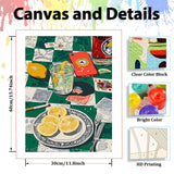 2 Pack Paint by Number Adults, Poker Paint by Numbers Kit for Adults Beginners, DIY Crafts Acrylic Painting by Number Kits Couple for Gifts Home Decor 12x16 Inch hkejoi