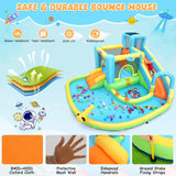 Whubefy 12.8x12Ft Large Waterslide Bounce House for Big Kids 3-10, 13-in-1 Inflatable Bounce House Water Slide with Splash Pool, Jump Bouncy Castle, Blow up Water Slides Park for Kids Backyard Party Whubefy