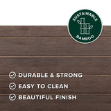 ZINUS Suzanne 37 Inch Grey Wash Bamboo and Metal Platform Bed Frame - Durable, No Box Spring Needed, Easy Assembly Zinus