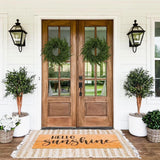 ENVEN 2 Pack 24" Norfolk Pine Wreath for Front Door, Artificial Christmas Wreath Faux Pine Green Wreath for Wall Windows Mantle Outdoor Outside Christmas Decoration ENVEN