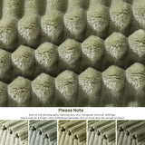 Geniospin Throw Blanket for Couch, Bed, Sofa – 280GSM Super Soft Lightweight Blanket with Stripe, 3D Ribbed Jacquard Blanket, Plush Fuzzy Cozy Throws, Warm and Breathable (Sage Green, 50x60 inches) Geniospin