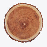 Efavormart 6 Pack | 13" Rustic Natural Wood Slice Design Disposable Serving Trays, Round Farmhouse Paper Charger Plates Efavormart.com