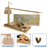 Pathfinders Stem Kits- Leonardo Da Vinci Trebuchet kit- Stem Toy Catapult kit dyi Wooden Building Toy Engineering kit- 3D Puzzle DIY- Physics Toy Science Kits for Kids Age 12-14 Pathfinders