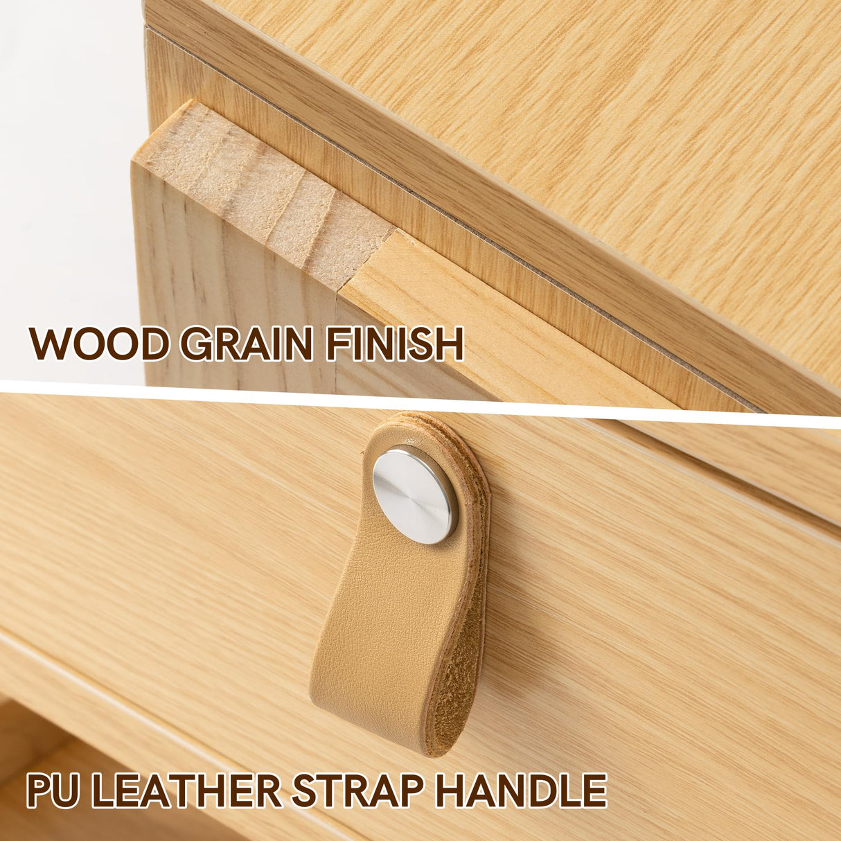 Afuly Floating Nightstand with LED Light Strips, Modern Night Stand with Drawer Wall Mounted Bedside End Table, Wood Nightstand Side Table Shelf for Bedroom Natural Wooden Decor Afuly