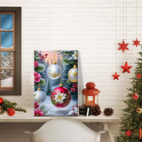 JOOZ Paint by Numbers Kit for Adults Framed Christmas Ball Paint by Number with Easel Christmas Tree Adult Paint by Number Kits Framed DIY Oil Painting Kits for Gift Home Wall Decor 8x12 Inch JOOZ