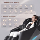 4D Massage Chair, Full Body Massage Chair, Zero Gravity Recliner w/Intelligent Voice Control, 53.14" SL Track, Electric Calfrest Extension, 12 Auto Modes, USB Type-C, Bluetooth Speaker, TFT Screen Mazzup