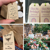 120 Pack Custom Paper & Kraft Tags,Gift Tags,Personalized Bridal,Birthday Celebrating Hang Labels Tag with Twine Amerixun