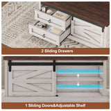 Itaar 39.4'' Lift Top Coffee Table with Storage, Farmhouse Coffee Tables for Living Room, Square Coffee Table with Large Hidden Compartment & 2 Drawers & Adjustable Shelves, White Itaar