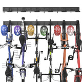 Ultrawall Bike Storage Rack, Wall Mount Bicycle Rack Vertical Bike Hanger for Garage, Home, 6 Bike Racks & 6 Helmet Hooks, Holds Up To 660lbs Ultrawall
