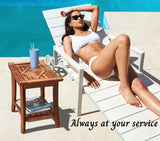 Luxury Teak Shower Bench Stool Seat Chair with Leveling Feet, Waterproof, Teak Oil Finish, Large, 25x19x14, for Bathroom, Spa, Sauna, Pool Deck, Patio, Garden, RV, from Our Diamond Collection Teak Culture