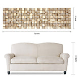 Empire Art Direct Textured II Rugged Blocks with Gold Leaf, 3D Wood Wall Art, Ready to Hang, 72" x 22", Living Room,Bedroom Empire Art Direct