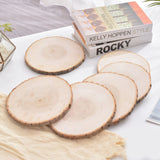 Sancodee 8 Pcs Large Unfinished Wood Slices, 10-11 Inches Wood Slabs for Centerpieces Natural Wooden Circle, DIY Wood Centerpieces for Tables Wedding Party Door Sign Decor Sancodee