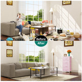 YITAHOME Dresser with 4 Drawers - Storage Tower Unit, Fabric Dresser for Bedroom, Living Room, Closets - Sturdy Steel Frame, Wooden Top & Easy Pull Fabric Bins YITAHOME