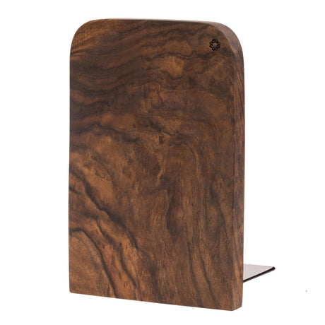 TILISMA Wooden Single Book End | Handmade Walnut Book Ends for Shelves | Wood Bookends for Heavy Books | Decorative Slim Bookend for Desk | Modern Book Stopper | Book Accessories for Readers (Single) TILISMA